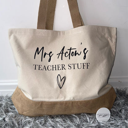Teacher Stuff Jute Bag