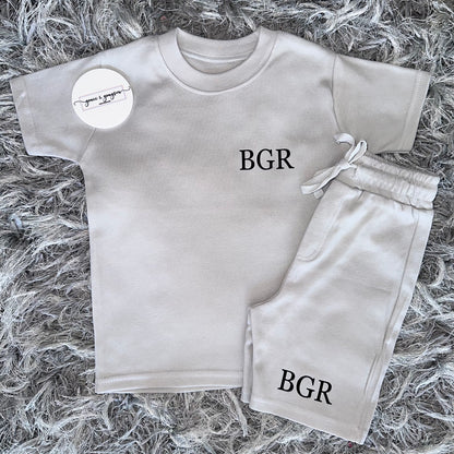 Initials Shorts & T-Shirt Set