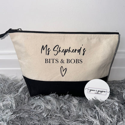 Personalised Teacher Accessory Pouch