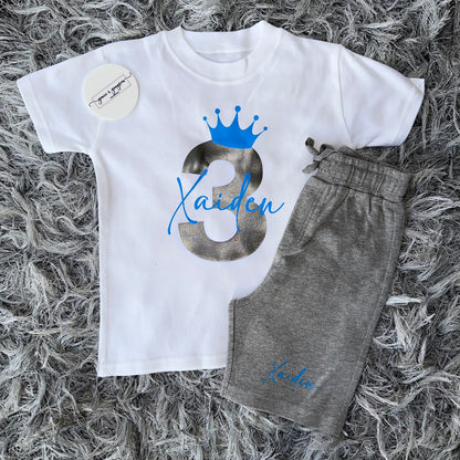 Personalised Birthday Shorts & T-Shirt Set