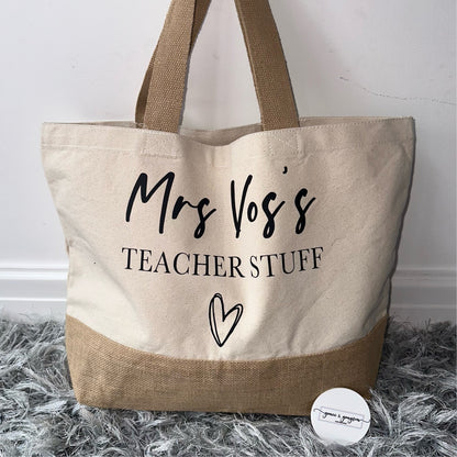 Teacher Stuff Jute Bag