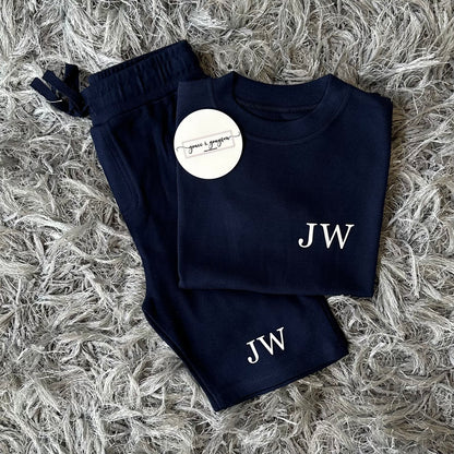 Initials Shorts & T-Shirt Set