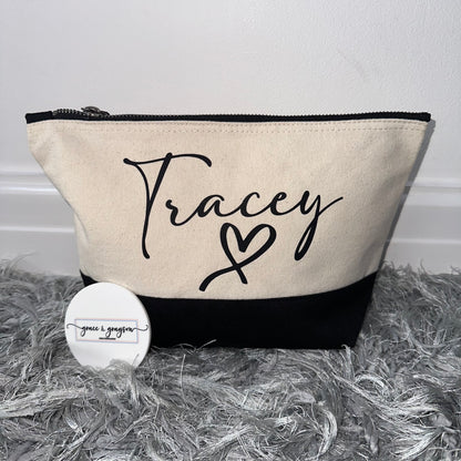 Personalised Heart Accessory Pouch