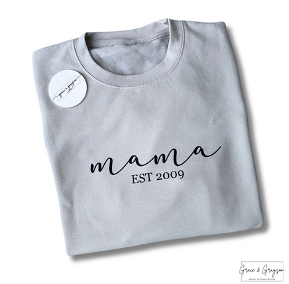 Adults Personalised Mama Est Sweatshirt