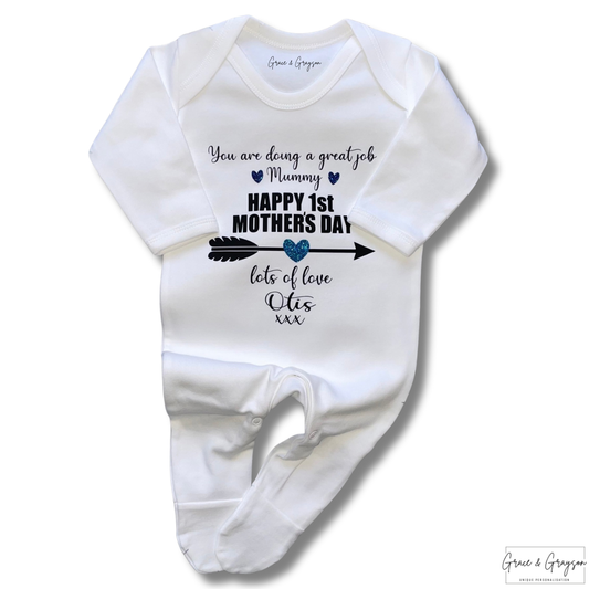 Personalised Mother's Day Great Job Baby Grow