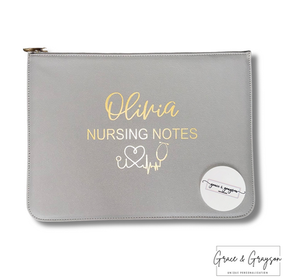 Nursing/Midwife Notes Zippered Folder