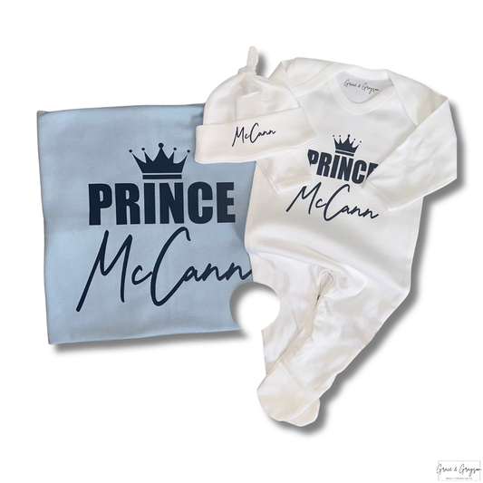 Prince Baby Grow Gift Set