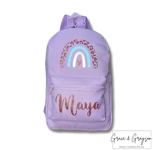 Kids Personalised Rainbow Backpack