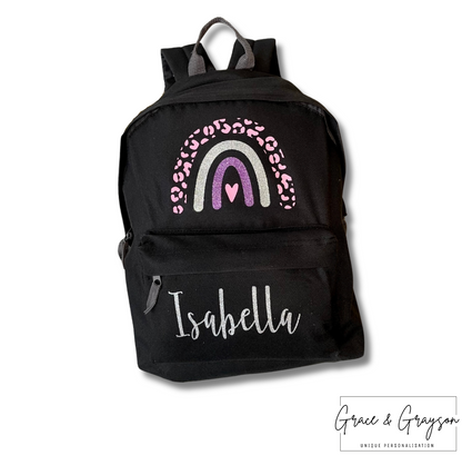 Kids Personalised Rainbow Backpack