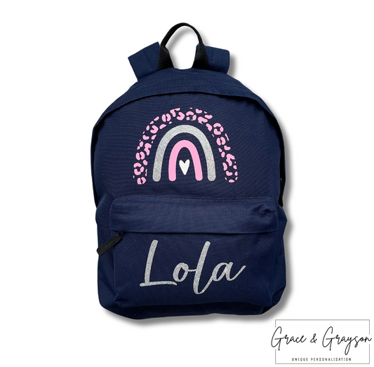 Kids Personalised Rainbow Backpack