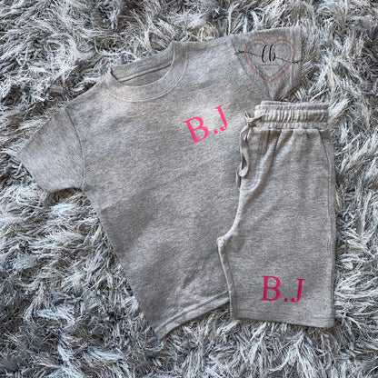 Personalised Initial Shorts & T-shirt Set