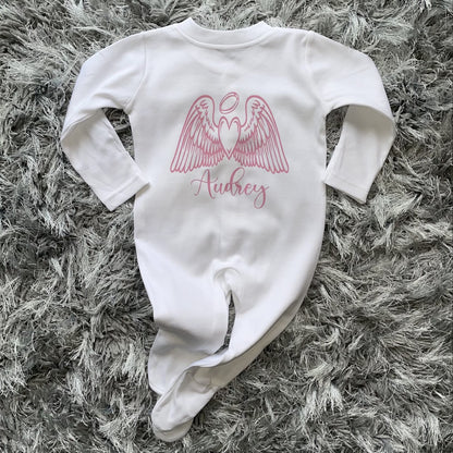 angel wings baby grow