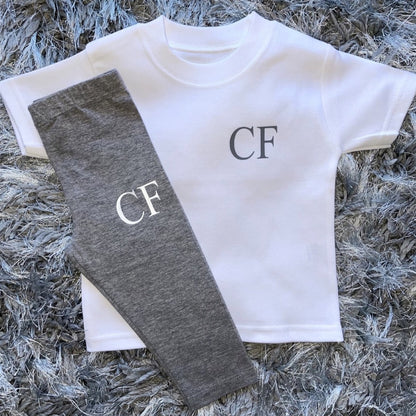 Initials T-Shirt & Leggings Set