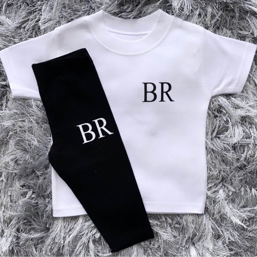 Initials T-Shirt & Leggings Set