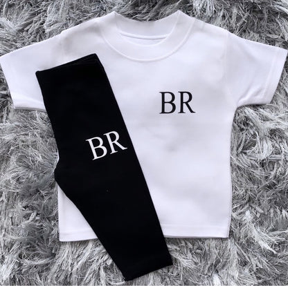 Initials T-Shirt & Leggings Set