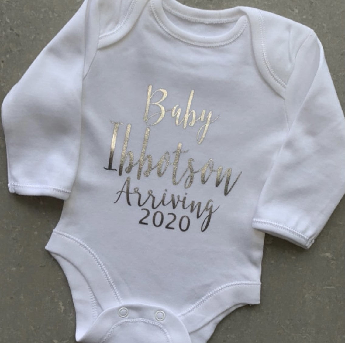 Baby Arriving Announcement Vest