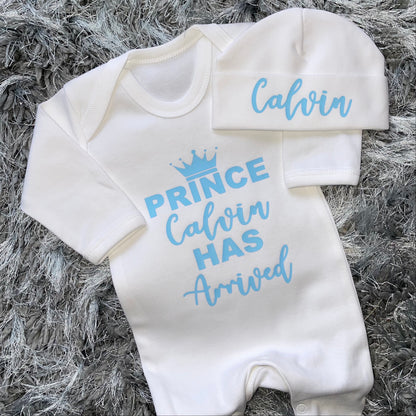 Prince Has Arrived Baby Grow Set
