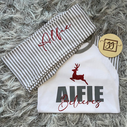 Kids Personalised Christmas Pyjamas 