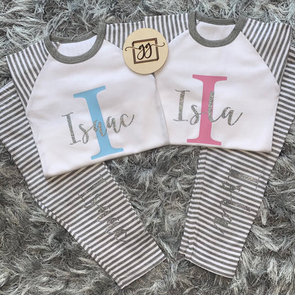 Personalised Name & Initial Pyjamas