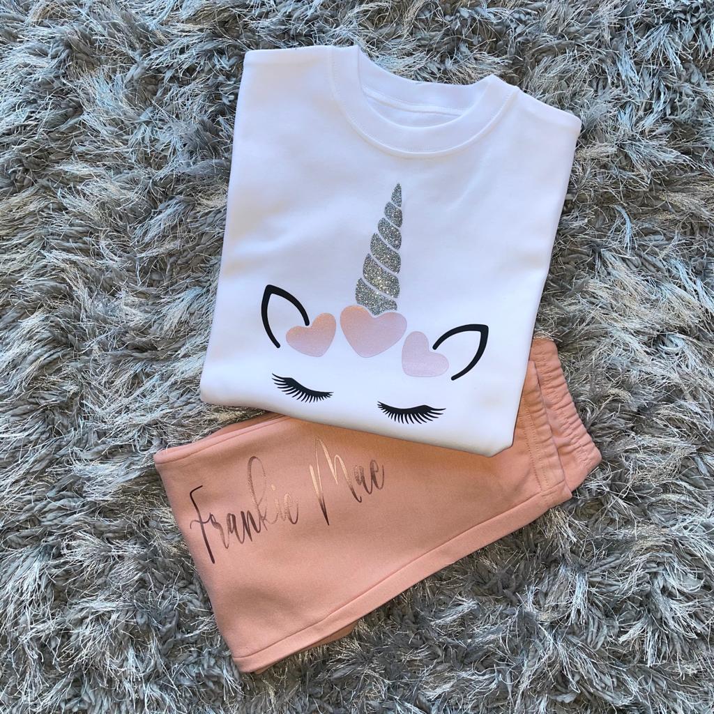 Personalised Unicorn Lounge Set