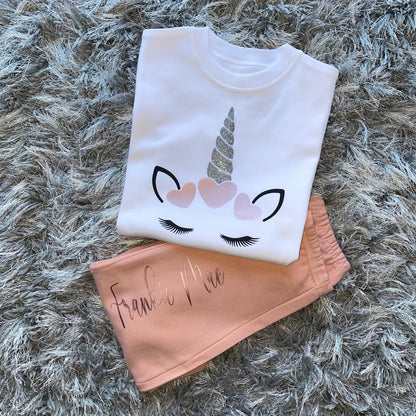 Personalised Unicorn Lounge Set