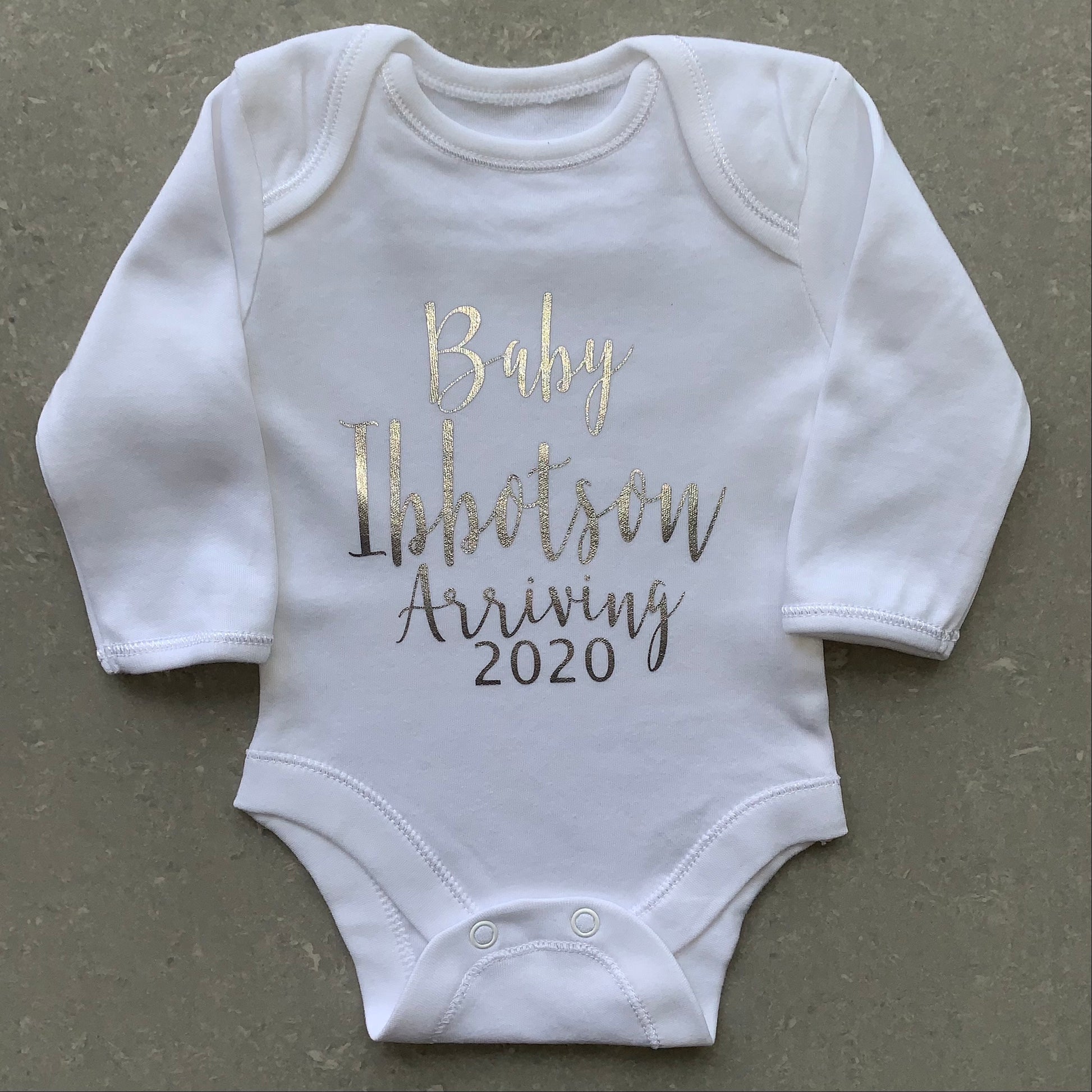 Baby Arriving Announcement Vest