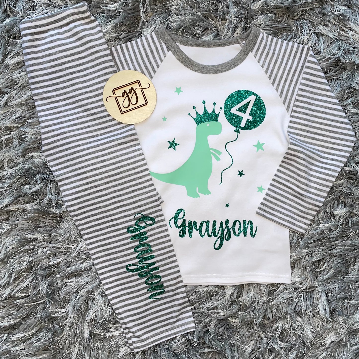 Personalised Birthday Dinosaur Pyjamas