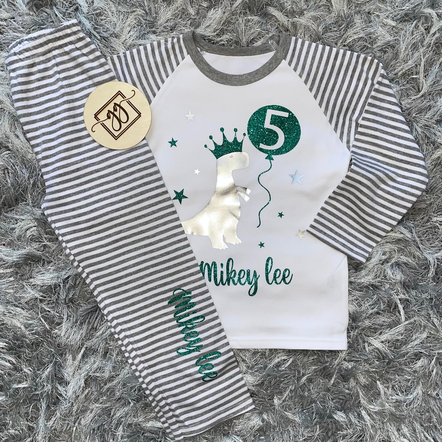 Personalised Birthday Dinosaur Pyjamas