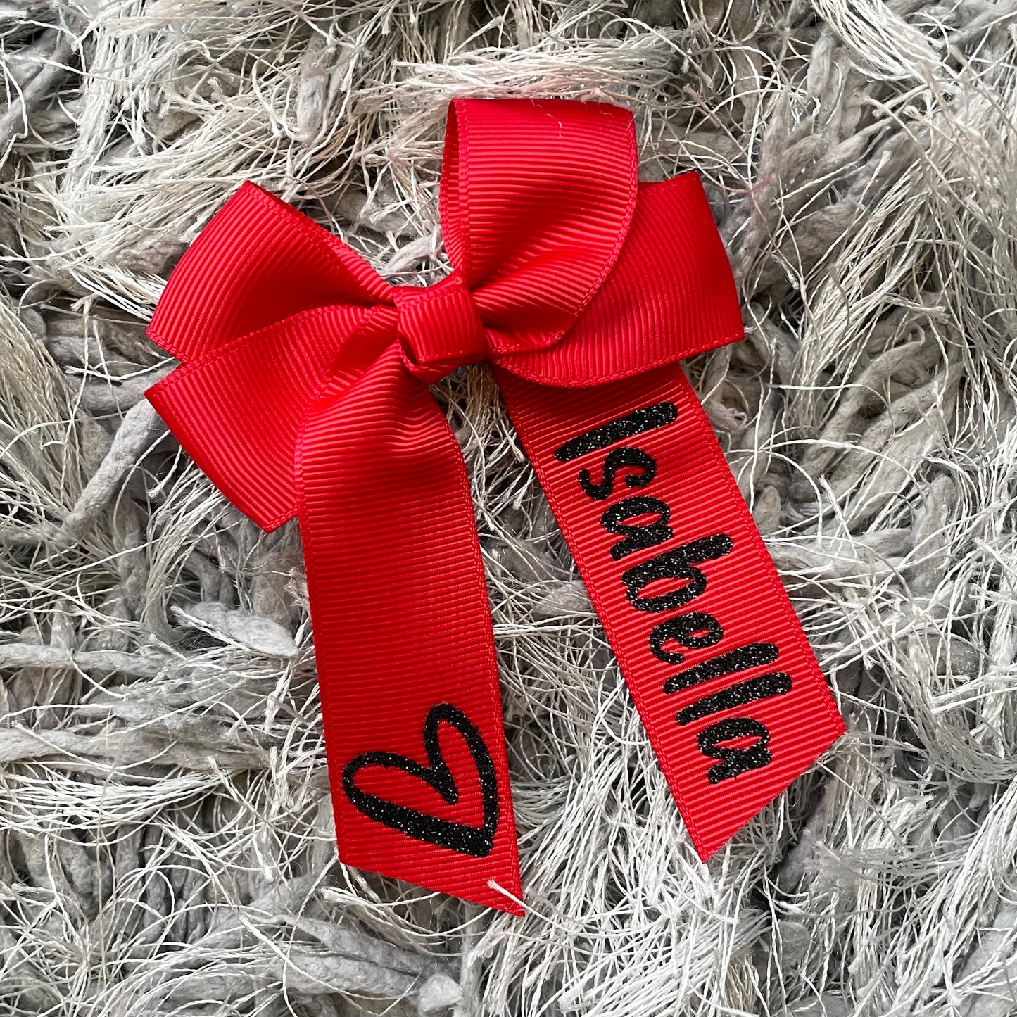 Personalised Heart Hair Bows