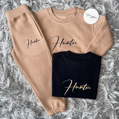 Personalised 3 Piece Warm Taupe Tracksuit