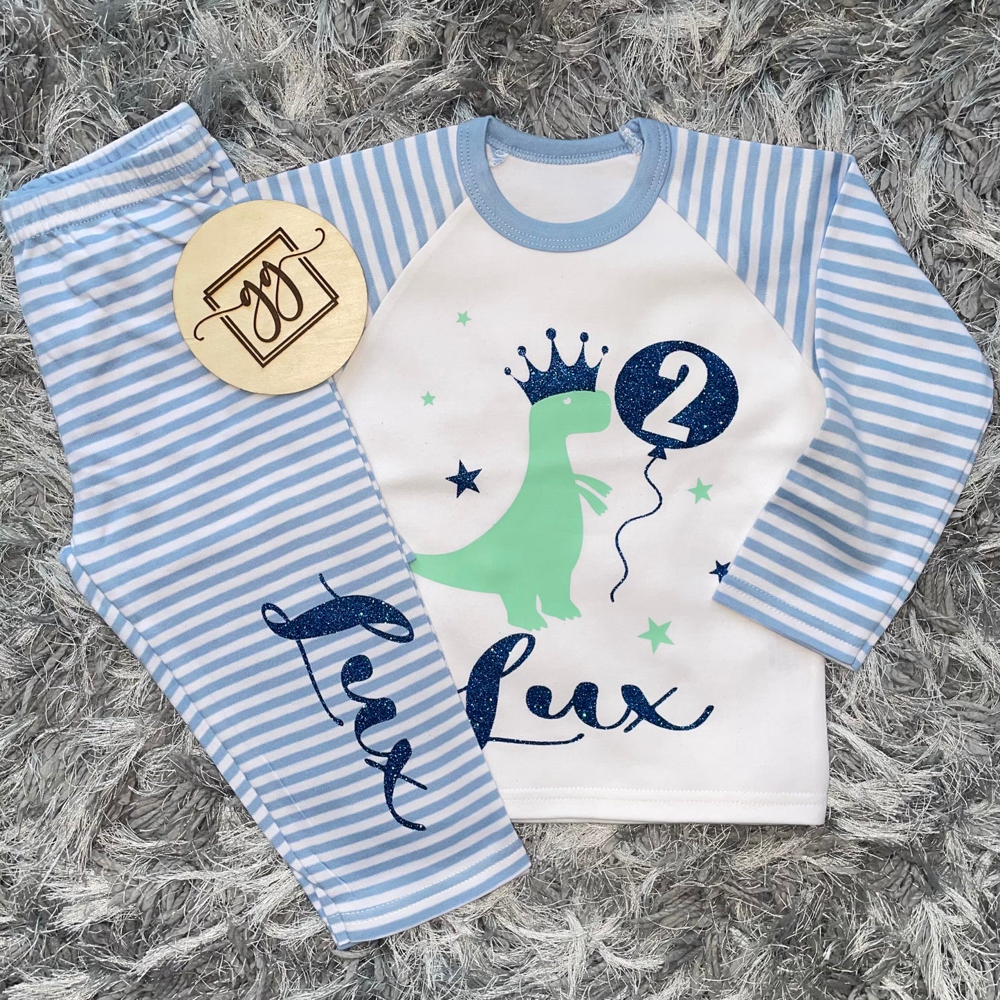 Personalised Birthday Dinosaur Pyjamas
