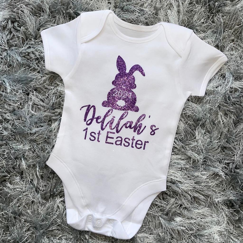 Personalised 1st Easter Bunny Baby Vest