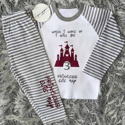 Personalised Birthday Princess Castle Pyjamas