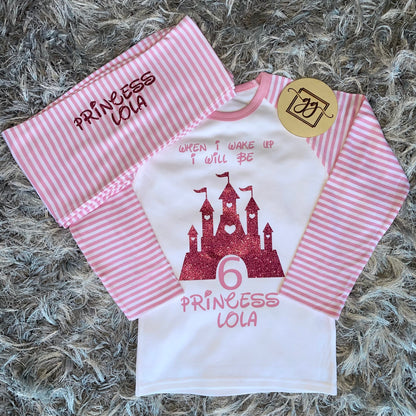 Personalised Birthday Princess Castle Pyjamas