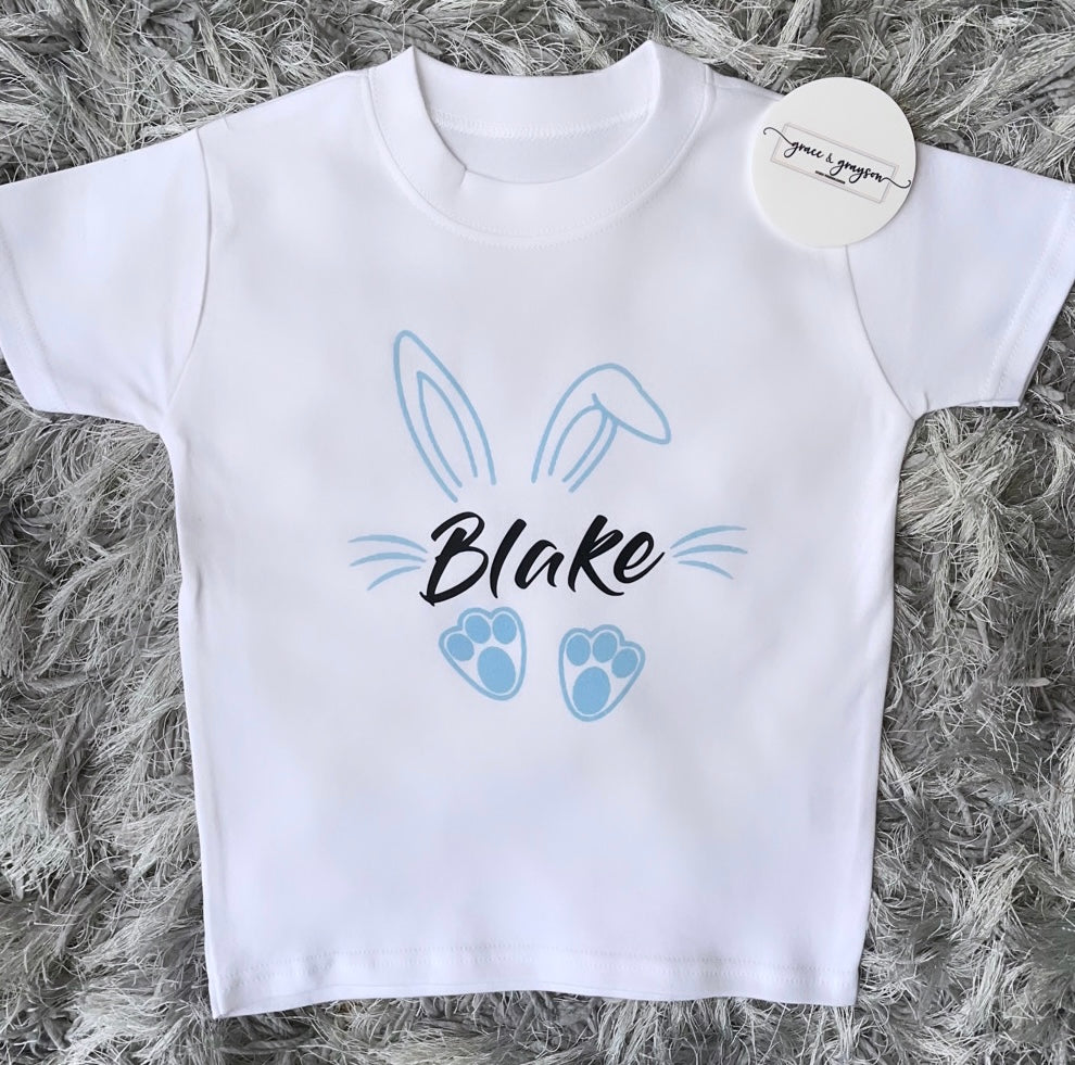 Personalised Easter Boy Bunny T-shirt