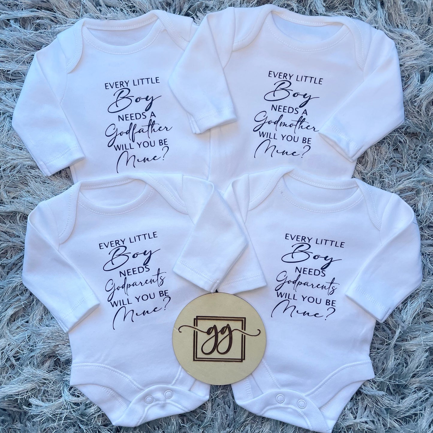 Every Little Boy Needs Godparents Baby Vest