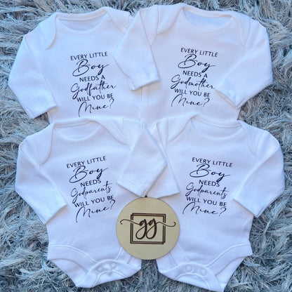 Every Little Boy Needs Godparents Baby Vest