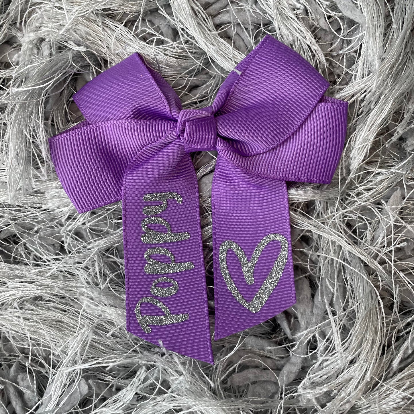 Personalised Heart Hair Bows