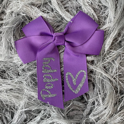 Personalised Heart Hair Bows