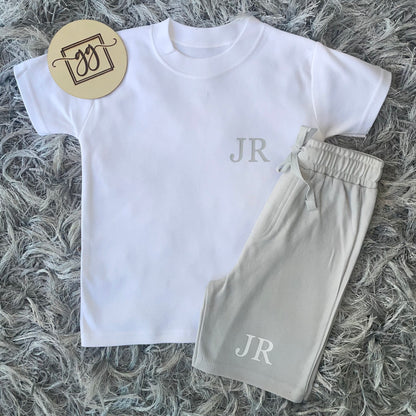 Initials Shorts & T-Shirt Set