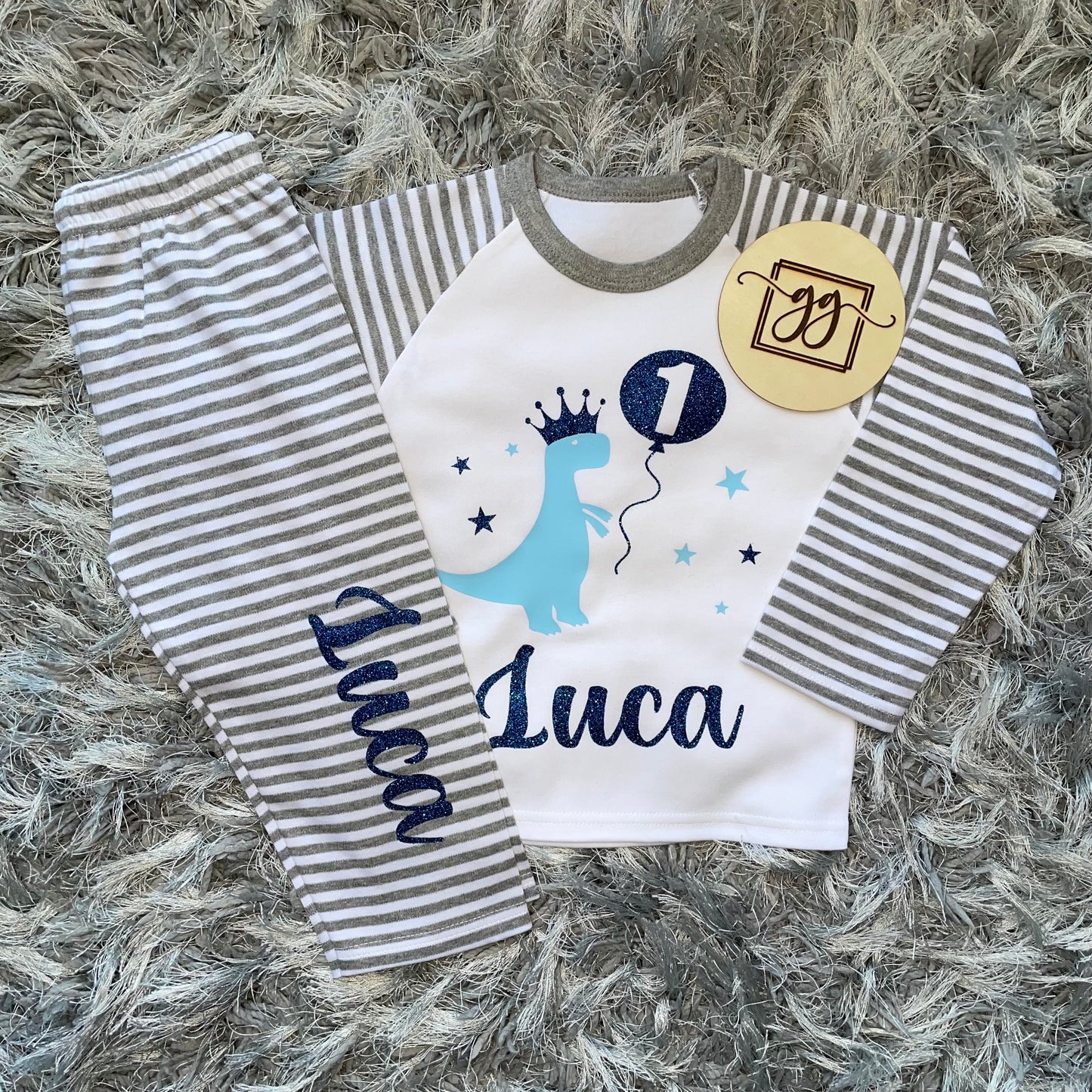 Personalised Birthday Dinosaur Pyjamas