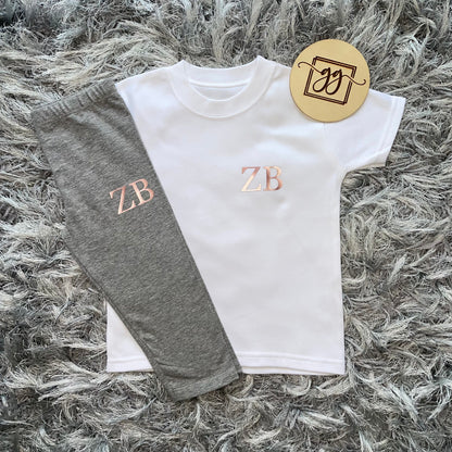 Initials T-Shirt & Leggings Set
