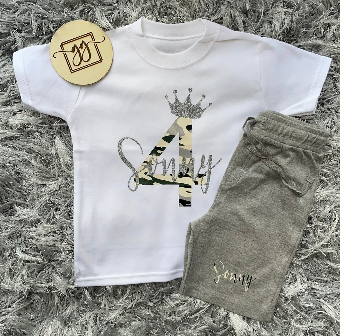 Personalised Birthday Shorts & T-Shirt Set