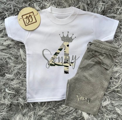 Personalised Birthday Shorts & T-Shirt Set