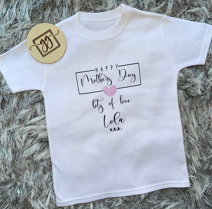 Personalised Mother's Day Lots of love T-Shirt