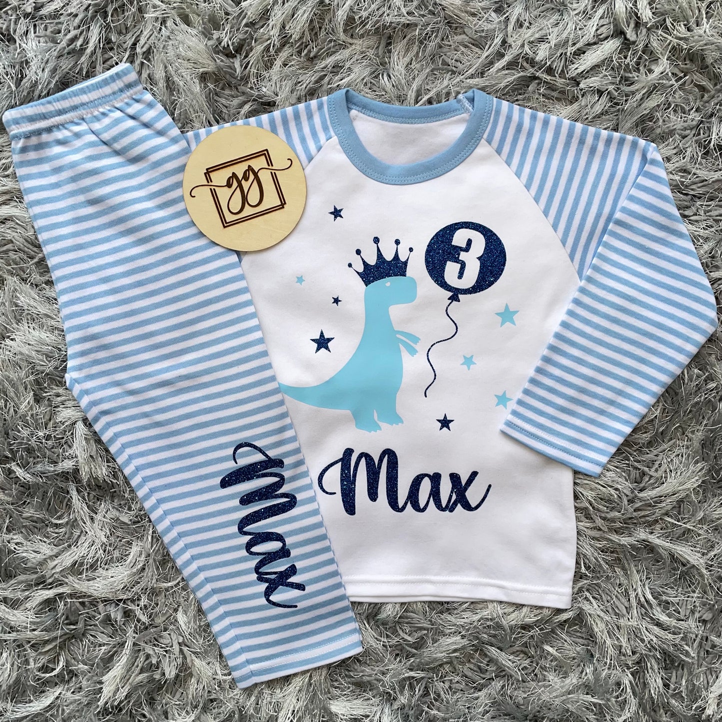 Personalised Birthday Dinosaur Pyjamas