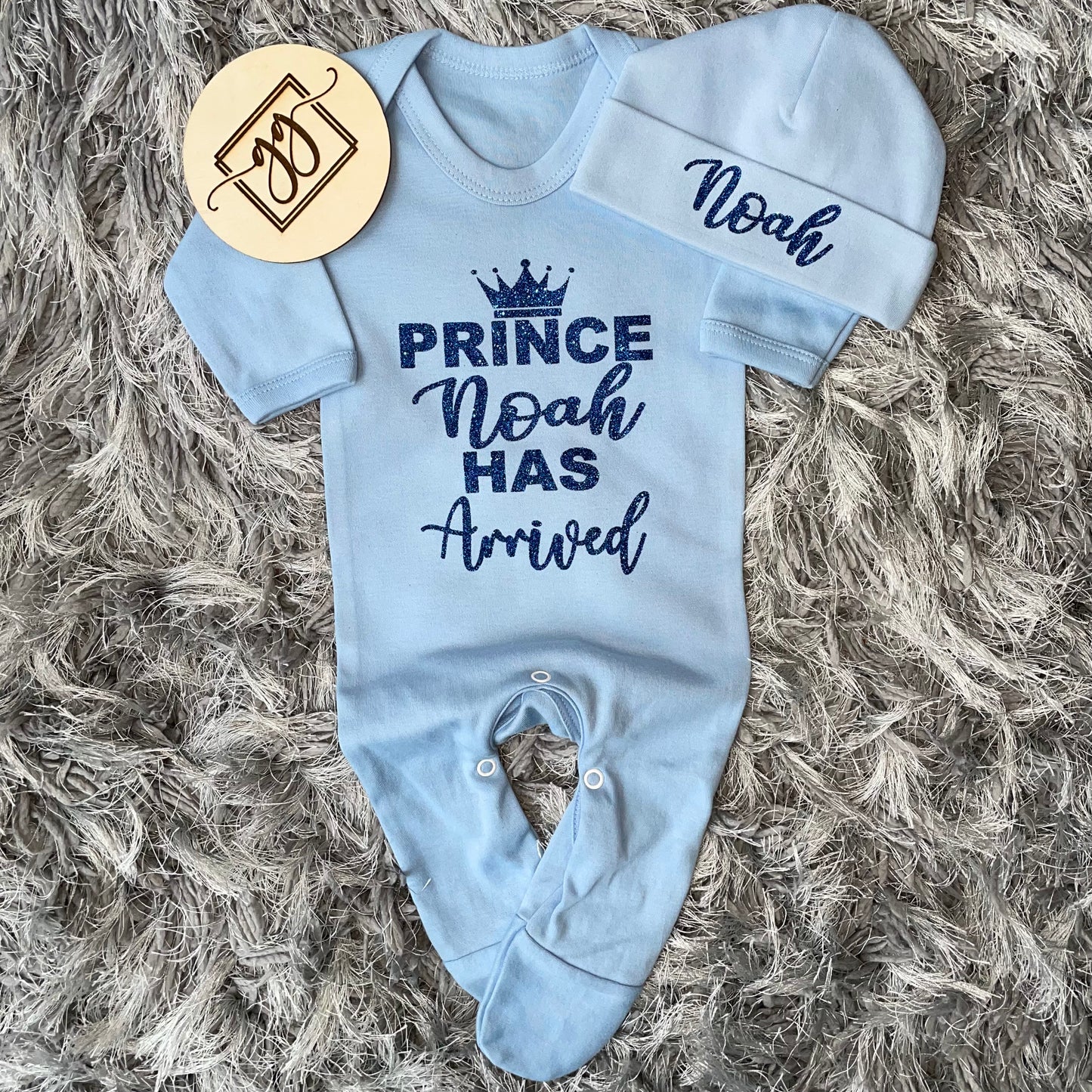 Prince Has Arrived Baby Grow Set