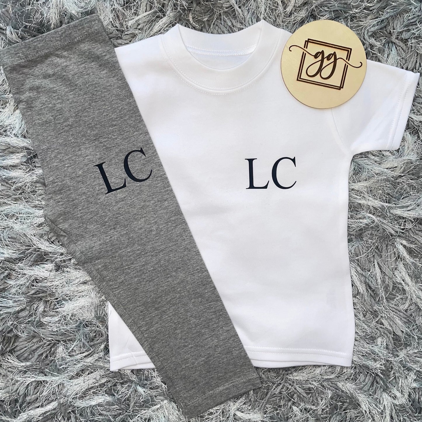 Initials T-Shirt & Leggings Set