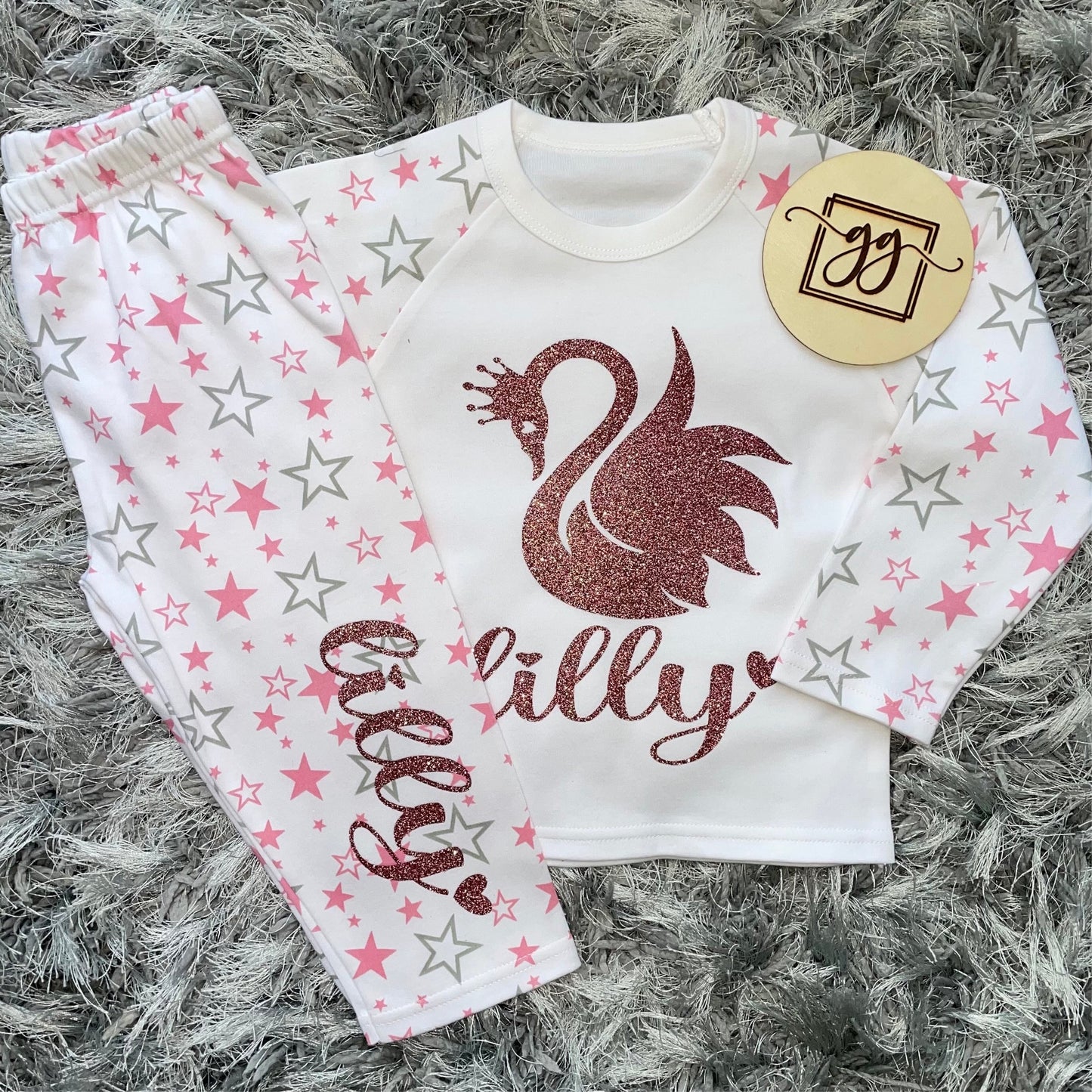 Personalised Swan Pyjamas