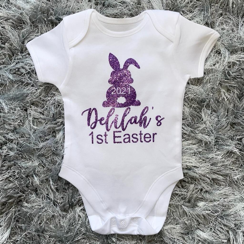 Personalised 1st Easter Bunny Baby Vest